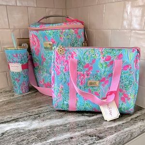 NWT Lilly Pulitzer Cooler, Tumbler, Snack Sack